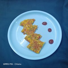 A picture of Moong daal chapati toast.