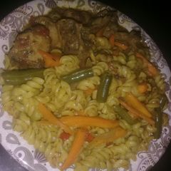 StIr FrY mAc WiTh ChiIcKeN sOuP A picture of StIr FrY mAc WiTh ChiIcKeN sOuP.