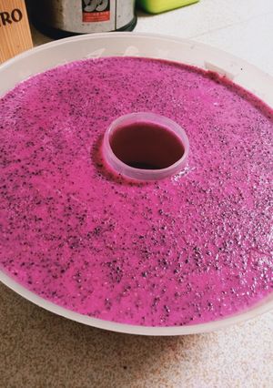 Foto resep Puding susu buah naga