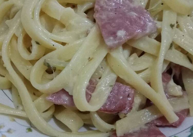 Resep Fetucini Carbonara, Lezat Sekali