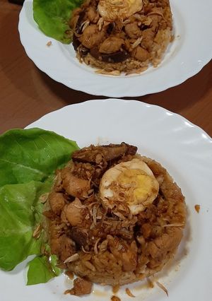 Foto resep Nasi Tim Ayam Jamur