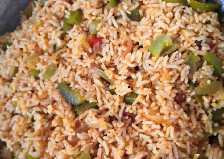 Simple Way to Make Quick Capsicum rice