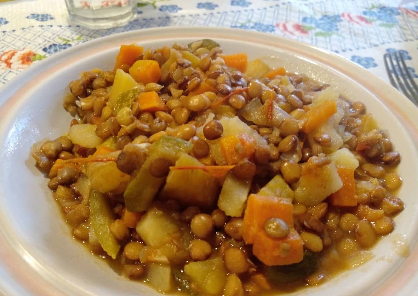 Guiso de lentejas y vegetales🍲