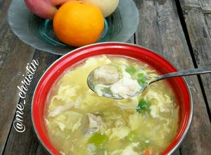 Foto resep Chinese egg drop soup (sup telur)