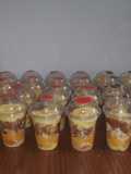 Postre, tortas en vaso