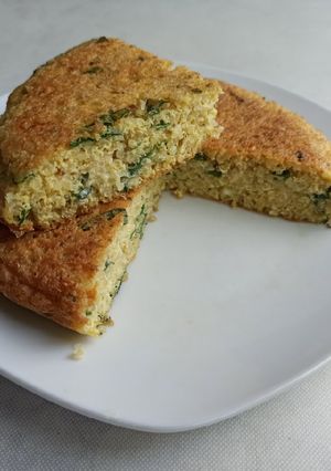 Una foto de Mini tortilla de quinoa con acelga