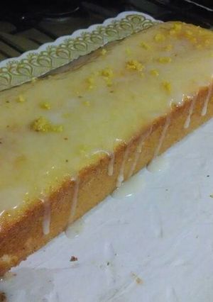 Una foto de Torta de cuadritos de limón