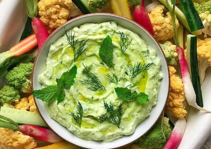 Recipe of Homemade Avocado Tzatziki Dip