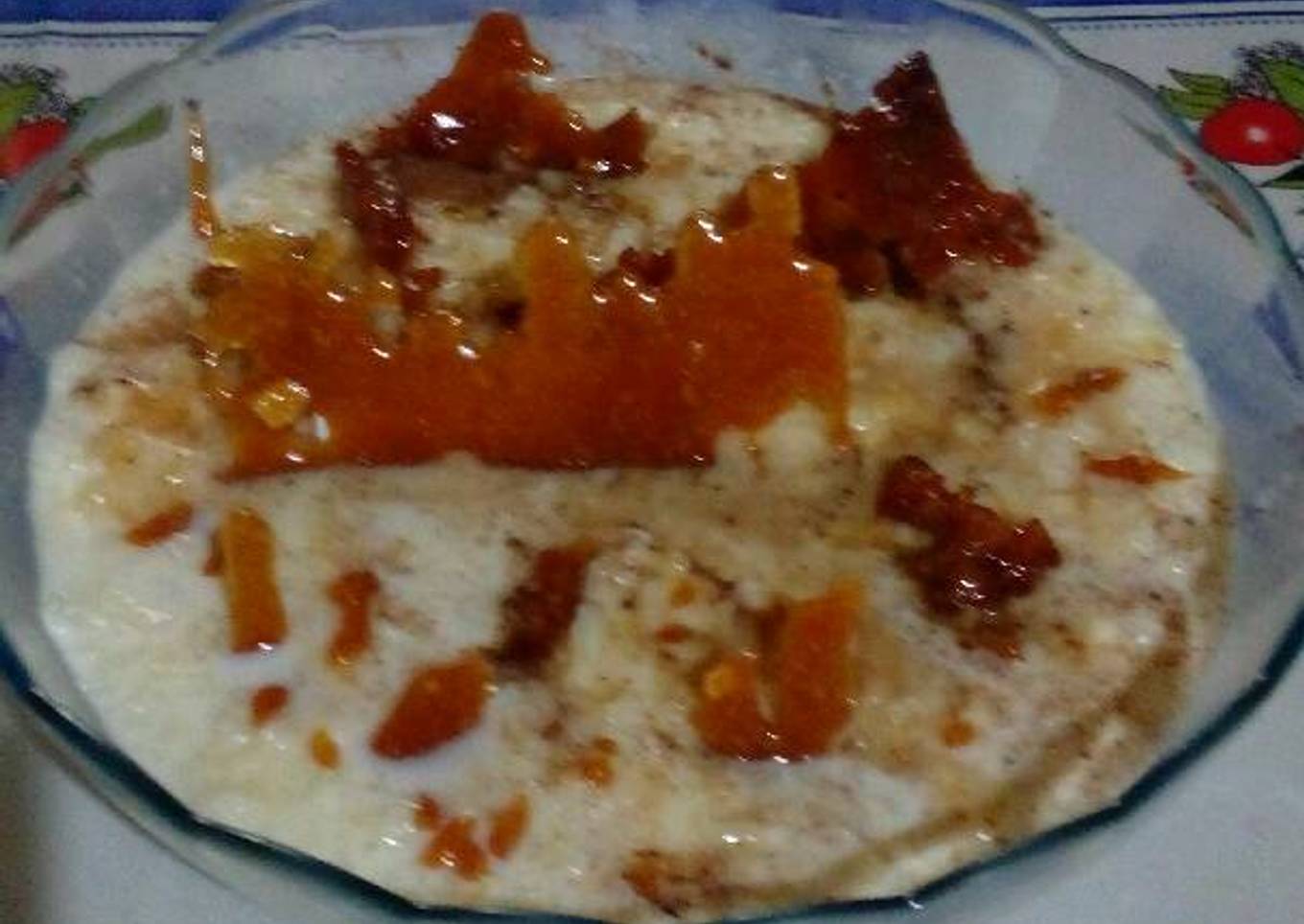 Arroz con leche y caramelo