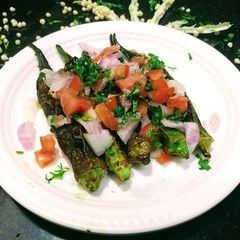 A picture of Stuffed bhindi.