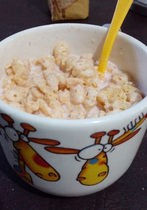 Una foto de Kéfir con *cereal de arveja