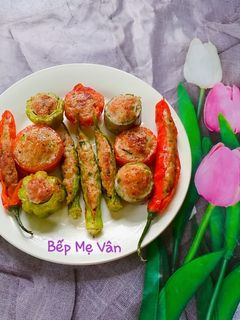 Hình của món Chả khổ qua,cà,ớt,đậu bắp.