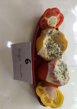 A picture of Stuffed pimentos.