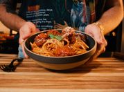 A picture of italian meatballs pasta recipe