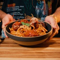 A picture of Nonna Approved Spaghetti & Meatballs.