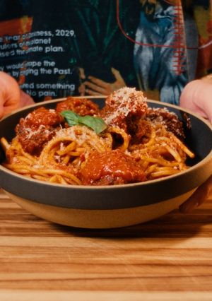 A picture of Nonna Approved Spaghetti & Meatballs.