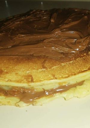 Φωτογραφία της συνταγής Pancakes πανεύκολα💜🥞