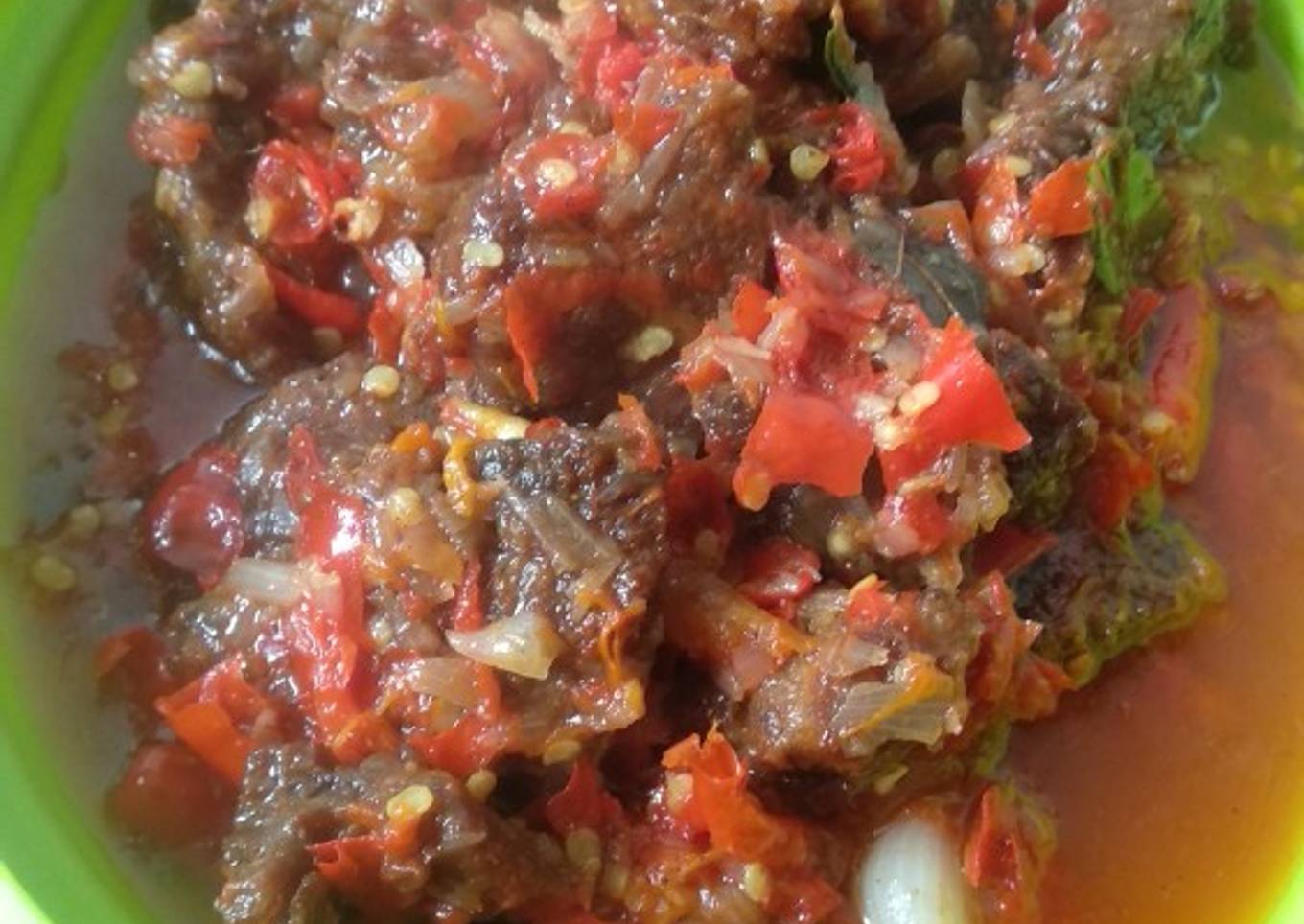 Dendeng balado batokok