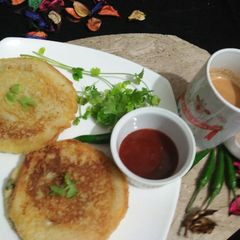 A picture of Potatoes and corn bread sandwich (3rd entry).