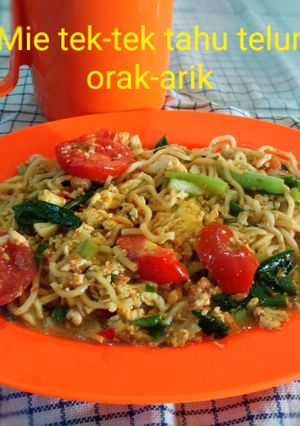 Foto resep Mie tek-tek tahu telur orak-arik
