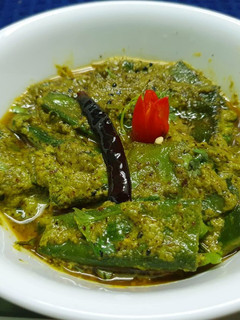 A picture of Flat Beans with Coriander paste (Dhaniya Shim).
