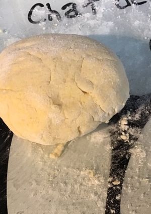 Une photo de Pâte à la farine de maïs et parmesan