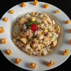 A picture of Mango & Pasta Salad 🍑🍒🍎🍋.