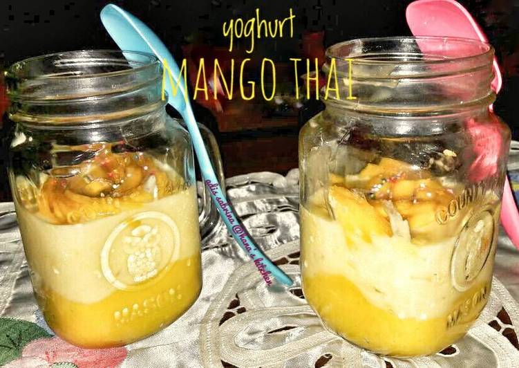 Cara Gampang Menyiapkan Yoghurt Mango thai Anti Gagal