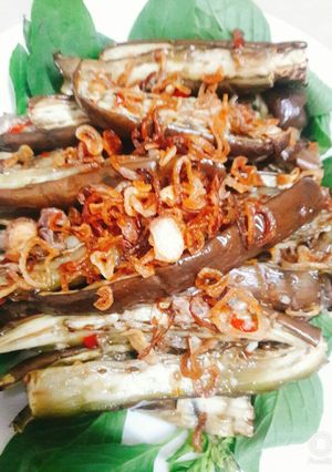 Hình của món Gỏi cà tím.
