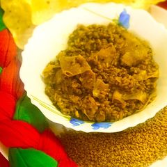 A picture of Rajasthani Papad Dana Methi ki sabji.
