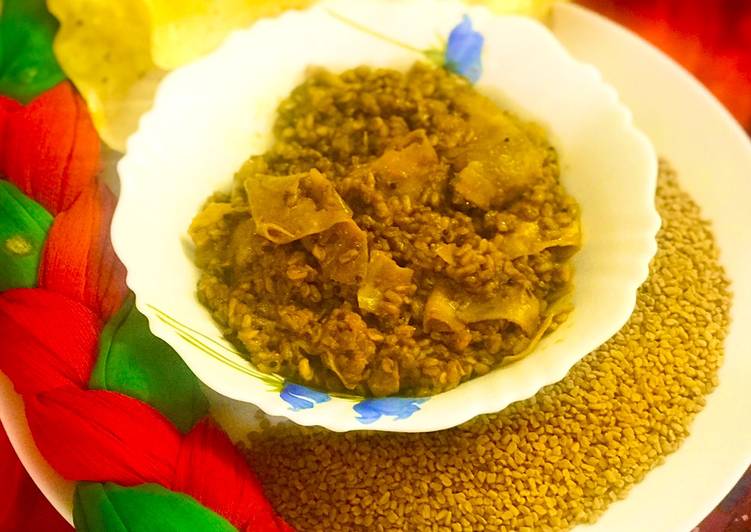 Step-by-Step Guide to Make Favorite Rajasthani Papad Dana Methi ki sabji