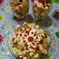 A picture of Fruit Chaat🍌🍎🍋🍇.