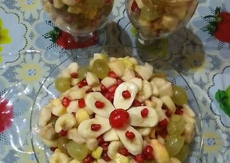 Recipe of Quick Fruit Chaat🍌🍎🍋🍇 Cooking Basics for Beginners
