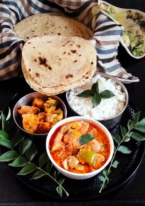 A picture of Dhaba style Kadai mushroom (🍄🍄 mushroom masala).