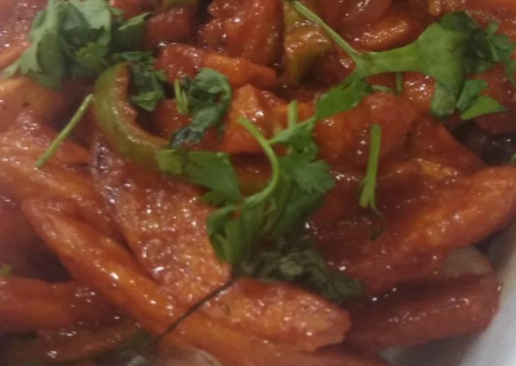 Recipe of Quick Chilli potato ilovecooking