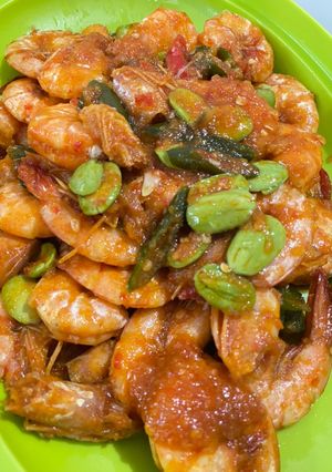 Foto resep Udang pete balado
