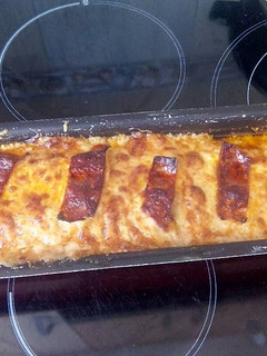 Una foto de Canelones de pollo y Bechamel de soja