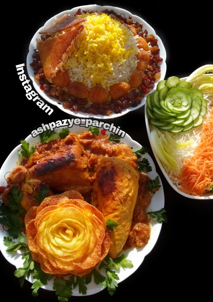 عکسی از دستور خورش آلو قیصی (شیرین قاتق) 🌸