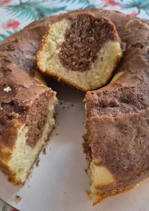 Una foto de Budín marmolado súper fácil y rico