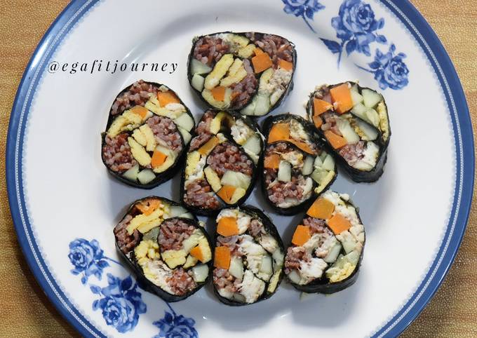 Sushi Nasi Merah (Untuk Diet) foto resep utama