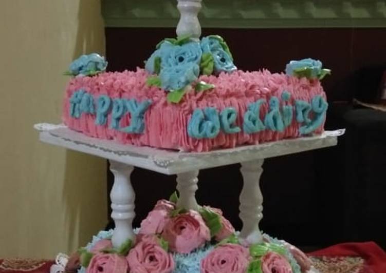 Cake pengantin 3 tingkat