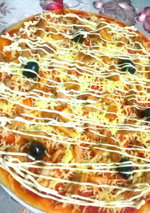 صورة لوصفة بيتزا بشاورما 🍕