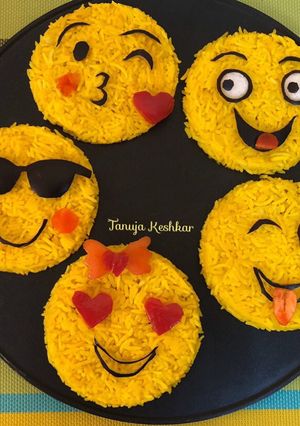 A picture of Emoji lemon rice.