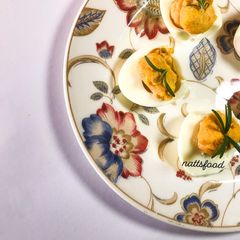 A picture of Deviled eggs.