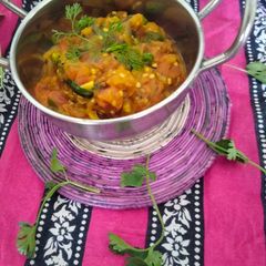 A picture of Baingan ka bharta.