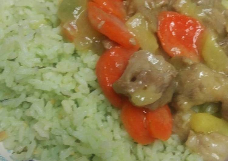 Step-by-Step Guide to Prepare Speedy Green Rice and Pineapple Pork