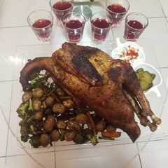 A picture of New year special turkey roast.
