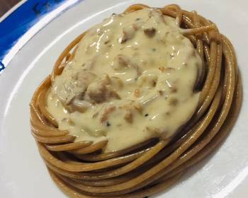 Easy Recipe Creamy Bacon  Garlic Pasta Very Delicious