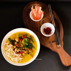 A picture of Mushroom & Pumpkin Laksa.