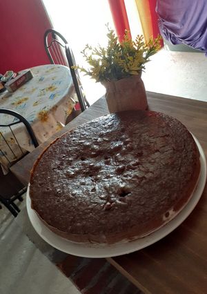 Una foto de Torta de cocoa sin huevo
